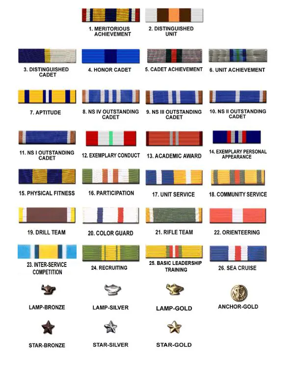 NJROTC Cadet Ribbons